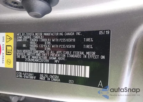 2019 Lexus Rx 350 z USA, uszkodzony, nr VIN 2T2BZMCA6KC201299